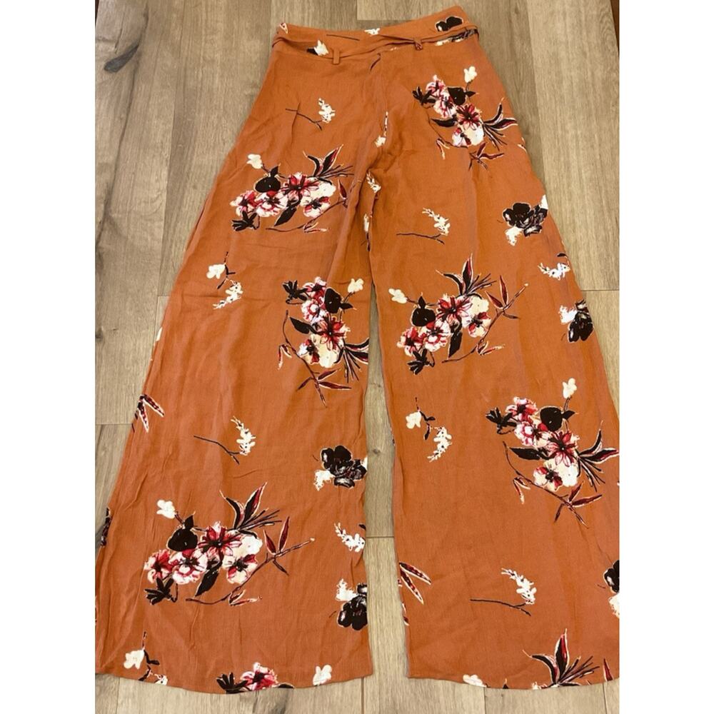 Dance & Marvel Women's Wide Leg Floral Vintage Inspired Pants